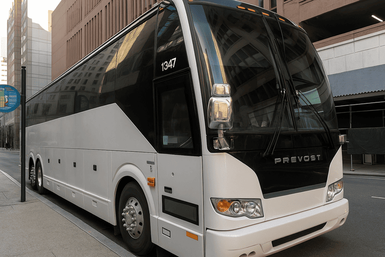 a Charter Bus Rental New Haven coach bus