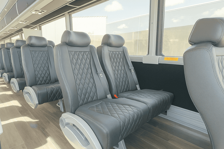 interior of Charter Bus Rental New Haven charter bus